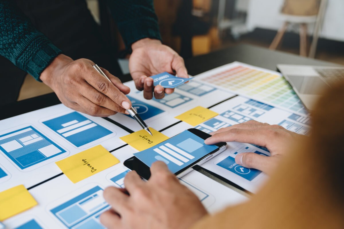 Custom CRM dashboard interface; sales team using CRM software